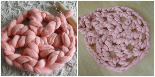 Объемный коврик крючком-второй вариант