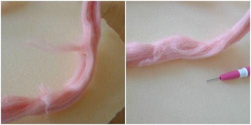 Объемный коврик крючком-вдавите вибившиеся пряди